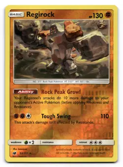 Regirock NM Crimson Invasion 53/111 Pokemon TCG Reverse Holo - Image 1