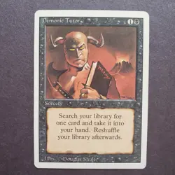 MTG Magic the Gathering Revised Edition Demonic Tutor EX Excellent condition - Image 1