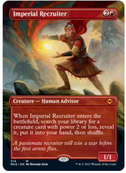 1x Imperial Recruiter Borderless Modern Horizons 2 NM MTG - Image 1