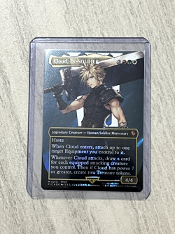 CLOUD, Ex-SOLDIER - #210 (Borderless) (Surge Foil) Commander Final Fantasy - Mtg - Image 1