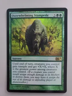 MTG Overwhelming Stampede Core Set 2011 (M11) Foil Rare - Image 1