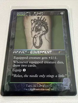 MTG Skullclamp RAINBOW FOIL Secret Lair Brain Dead 1663 NM - Image 1