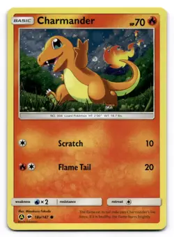 Charmander LP Alternate Art Burning Shadows 18a/147 Pokemon TCG Holo - Image 1