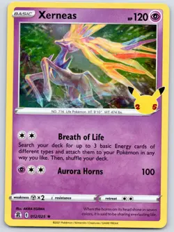 Xerneas 012/025 (LP) - Celebrations 25th Anniversary - Holo Rare - Pokemon TCG - Image 1