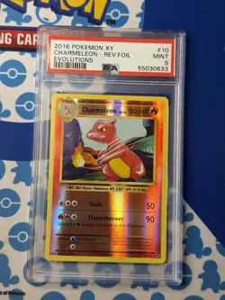 2016 Pokemon XY Evolutions Charmeleon Reverse Holo #10/108 PSA 9 - Image 1