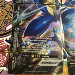 Pokemon TCG: Greninja V-UNION Set of 4 Black Star Promo SWSH155/156/157/158 - LP - Image 4