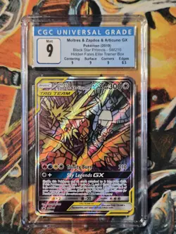2019 Pokemon Moltres Zapdos Articuno GX SM210 Promo CGC 9 MINT - Image 1