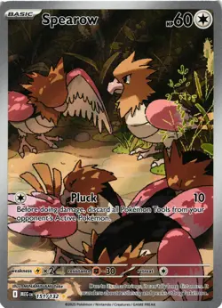 Pokemon TCG Spearow 151/132 Me01: Mega Evolution Illustration Rare Holo NM - Image 1