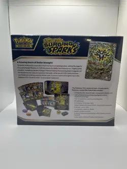 Pokemon Center ETB Surging Sparks PC Exclusive ETB, Sealed Small Rip - Image 2