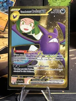 Pokemon TCG Team Rockets Crobat EX Destined Rivals #242/182 NM Ultra Rare - Image 1