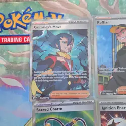 🔥Pokemon TCG Trainer Full Art Card Lot Grimsley Ruffian 18x Paldea Legends🔥 - Image 2