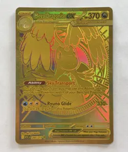 Mega Dragonite EX Pokemon TCG 295/217 Near Mint Gold Mega Hyper Rare Ascended - Image 1