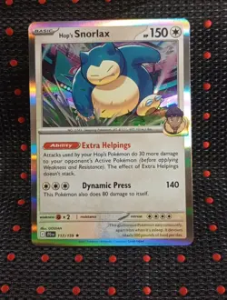 HOP'S SNORLAX 117/159 RARE JOURNEY TOGETHER POKEMON HOLO NM/M - Image 1