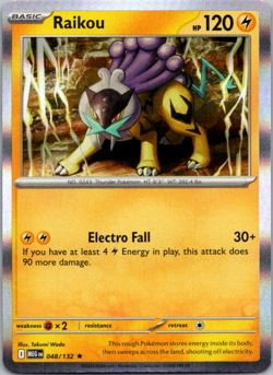 Raikou 048/132 Holo Rare 2025 Pokemon Mega Evolution NM - Image 1
