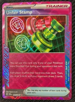 Pokemon SV06 Twilight Masquerade: Unfair Stamp - 165/167 ACESPEC NM - Image 1