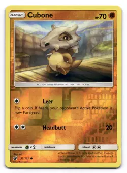 Cubone NM Crimson Invasion 52/111 Pokemon TCG Reverse Holo - Image 1