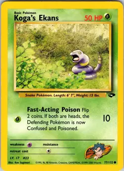 Koga's Ekans 077/132 Gym Challenge Pokemon TCG MP Unlimited - Image 1