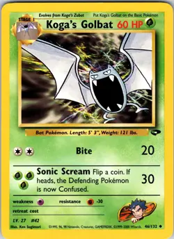Koga's Golbat 46/132 Gym Challenge Pokemon NM Unlimited - Image 1