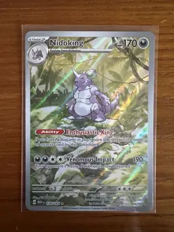Pokemon Nidoking Illustration Rare Full Art Holo 174/165 170 HP 190 Attack - Image 1