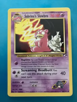 Pokemon SABRINA’S SLOWBRO 60/132 Gym Heroes Uncommon Unlimited UNPLAYED MT - Image 1