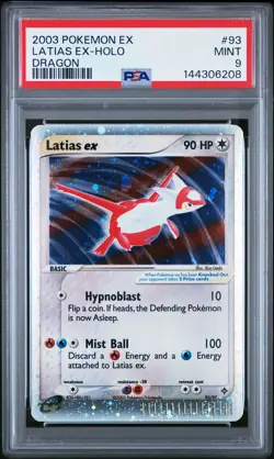 2003 POKEMON EX DRAGON #93 LATIAS EX-HOLO PSA 9 - Image 1