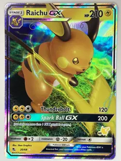Raichu GX LP-NM Pikachu Stamped 20/68 HIdden Fates Battle Academy SM213 Pokemon - Image 2