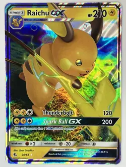Raichu GX LP-NM Pikachu Stamped 20/68 HIdden Fates Battle Academy SM213 Pokemon - Image 4