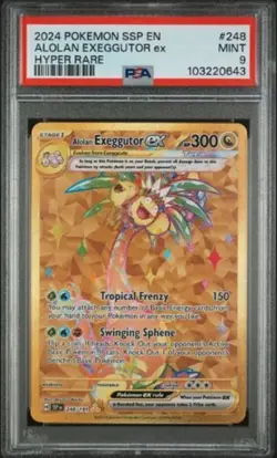2024 POKEMON SSP EN-SURGING SPARKS HYPER RARE #248 ALOLAN EXEGGUTOR EX PSA 9 - Image 1