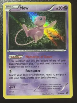 Mew 29/124 XY: Fates Collide - Holo Pokemon TCG NM - Image 1