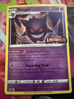 Pokemon TCG Gengar SWSH241 Pokemon Lost Origin Prerelease Holo Promo - Image 1