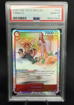 One Piece CCG Yamato EB02-006 Extra Booster Super Rare Foil PSA 10 - Image 1