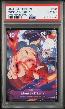 2024 ONE PIECE PROMOS 041 MONKEY D. LUFFY ONE PIECE EMOTION PSA 10 - Image 1