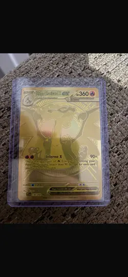 Pokemon TCG Phantasmal Flames Mega Charizard X Ex Gold Mega Ultra Rare 130/094 - Image 1