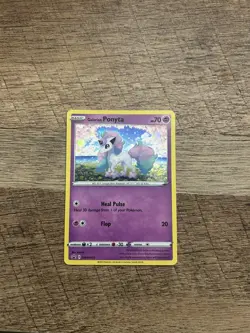 Galarian Ponyta SWSH013 - SWSH Black Star Promo - Cosmo Holo Pokemon Card - NM - Image 1