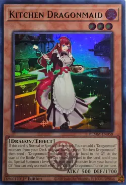 Yugioh Kitchen Dragonmaid BLMM-EN058 Ultra Rare 1st Edition - Image 1