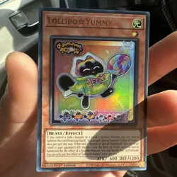 yugioh lollipo yummy ultra rare jush-en018 jush 1st edition holo mint! - Image 1