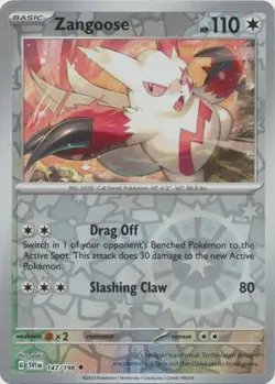 Zangoose 147/198 Reverse Holo | Scarlet & Violet | Pokemon Card - Image 1