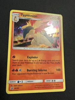 Pokemon Typhlosion SM185 Black Star Holo Rare Promo Card LP - Image 1