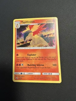 Pokemon Typhlosion SM185 Black Star Holo Rare Promo Card LP - Image 2