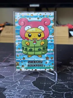 Poncho Pikachu Slowpoke Pokemon- Card Database Merry Christmas - Image 1