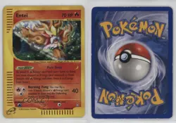 Entei Holo Pokemon e-Card Series Aquapolis #H8 2003 - Image 3