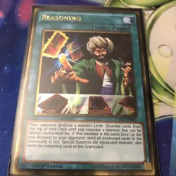 *** REASONING *** PREMIUM GOLD RARE MINT/NM PGL3-EN080 YUGIOH! - Image 1