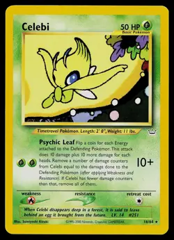 Pokemon Card - Celebi Neo Revelation 16/64 Rare - Image 1