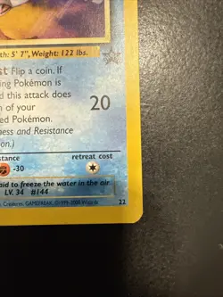 Pokemon TCG Articuno Black Star Promo Card 22 - Image 3