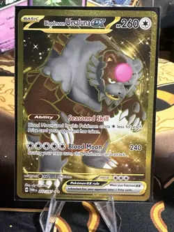 Bloodmoon Ursaluna EX Hyper Rare Holo Card 222/167 Sv06 Twilight Masquerade - Image 1