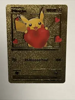 Pokemon Pikachu I Choose You GOLD Foil CARD Collectible/Gift/Display FAN ART - Image 1