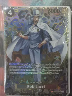 One Piece Rob Lucci OP05 Holo SR SP Character Card OP05-093 6000 Power Bandai - Image 1