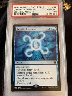Rare PSA 10 Gem Mint Cryptic Command - Iconic Masters-MTG- Magic Pop 3! - Image 1
