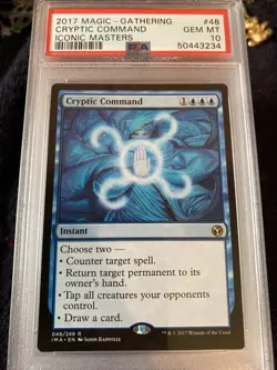 Rare PSA 10 Gem Mint Cryptic Command - Iconic Masters-MTG- Magic Pop 3! - Image 2