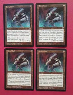 Magic the Gathering MTG Mirage BONE MASK X 4 ( 1 NM & 3 LP/EX) R 1996! - Image 1
